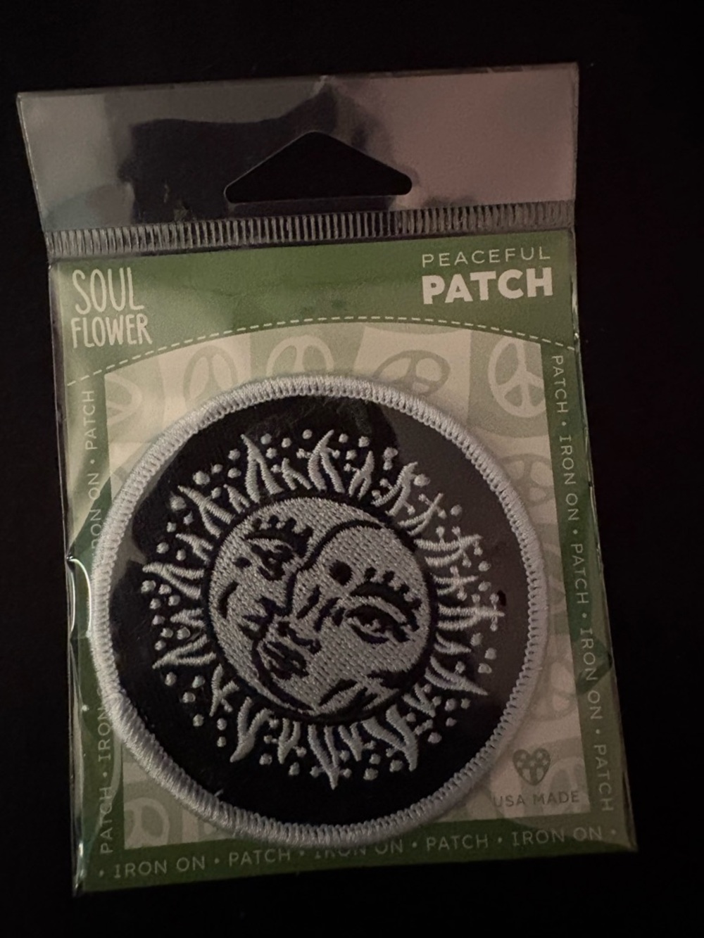 Celestial Sun and Moon Boho Indie Iron-On Jacket Bag Embroidered Patch